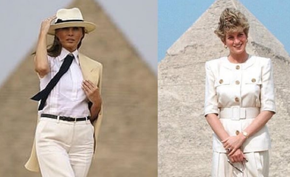 De passage au Caire Melania Trump prend des airs de Lady Diana